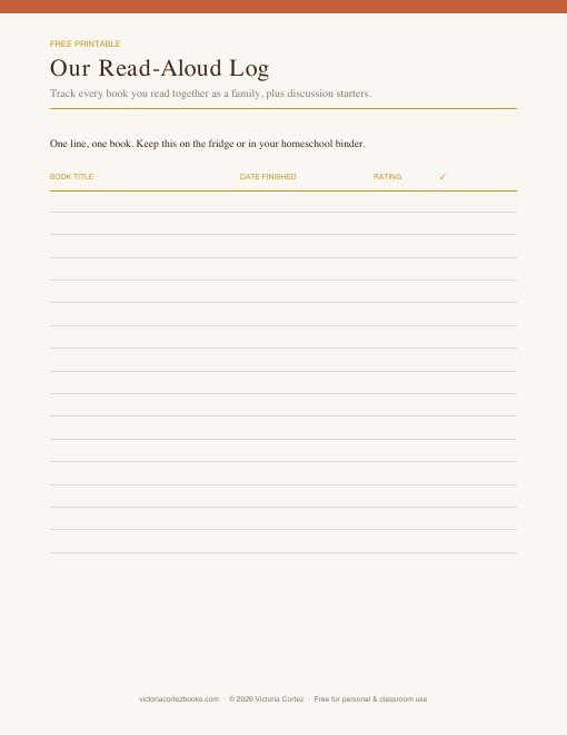 Our Read-Aloud Log
